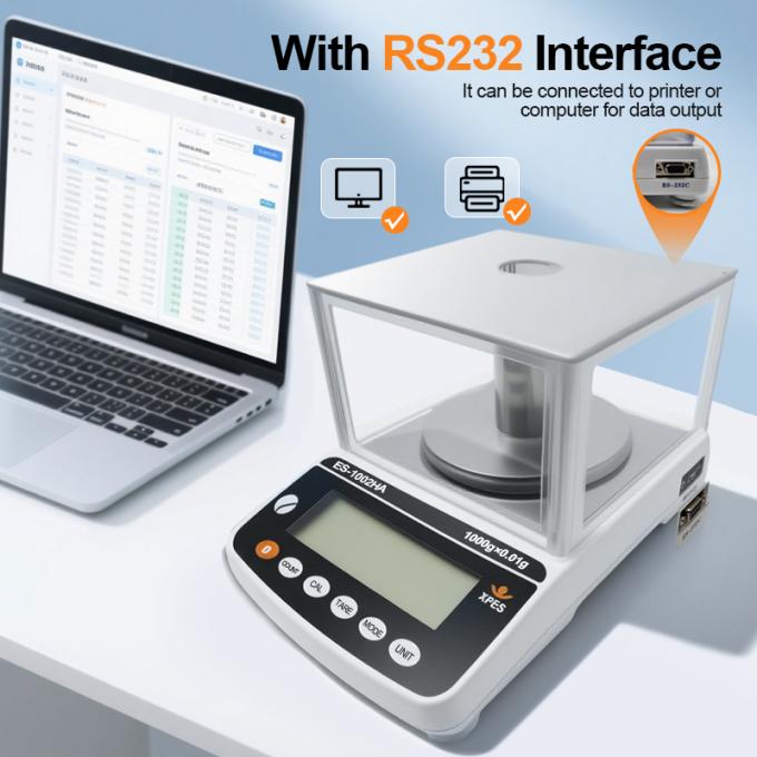 পাঠযোগ্যতা 0.001g ল্যাবরেটরি নির্ভুলতা ব্যালেন্স ল্যাব যন্ত্র বিশ্লেষণাত্মক ব্যালেন্স স্কেল ড্রাফ্ট শিল্ড সহ 1