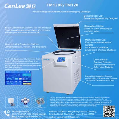 ভালো দাম TMF120R রক্ত টিউব সেন্ট্রিফিউজ স্বয়ংক্রিয় ডি-ক্যাপিং সহ 3370xg 120 x 5/7ml টিউবের জন্য অনলাইন